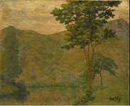 Herbin Auguste Green Landscape - Hermitage